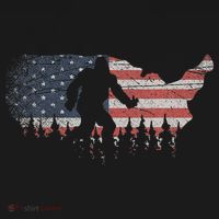 Patriotic Yeti Us Flag Sasquatch Cryptozoology Gift Bigfoot Women's Hoodie thumb 2