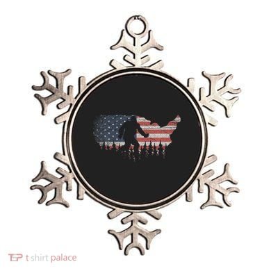 Patriotic Yeti Us Flag Sasquatch Cryptozoology Gift Bigfoot Ornament