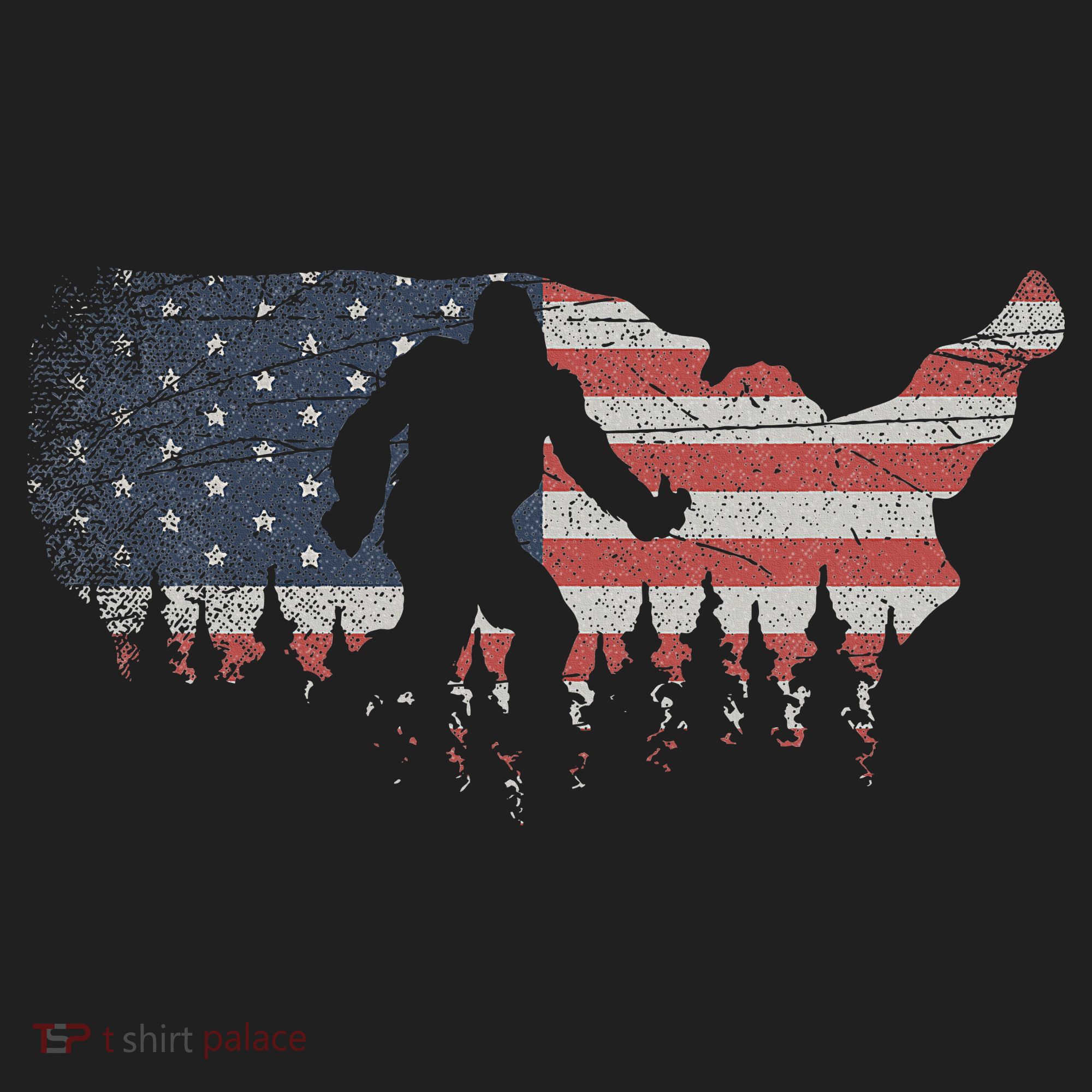 Patriotic Yeti Us Flag Sasquatch Cryptozoology Gift Bigfoot Hat