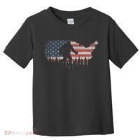 Patriotic Yeti Us Flag Sasquatch Cryptozoology Gift Bigfoot Toddler T-Shirt thumb 0