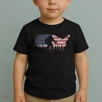 Patriotic Yeti Us Flag Sasquatch Cryptozoology Gift Bigfoot Toddler T-Shirt thumb 2