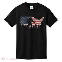 Patriotic Yeti Us Flag Sasquatch Cryptozoology Gift Bigfoot Kids T-Shirt thumb 0