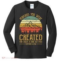 Perhaps You Were Created For Such A Time As This Christian Kids Long Sleeve Shirt thumb 0