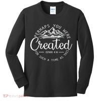 Perhaps You Were Created Christian Esther 4 14 Bible Verse Kids Long Sleeve Shirt thumb 0
