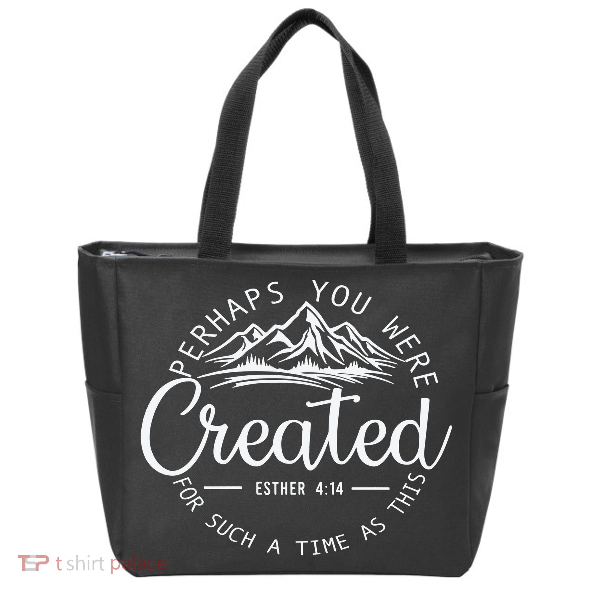 Perhaps You Were Created Christian Esther 4 14 Bible Verse Tote Bag