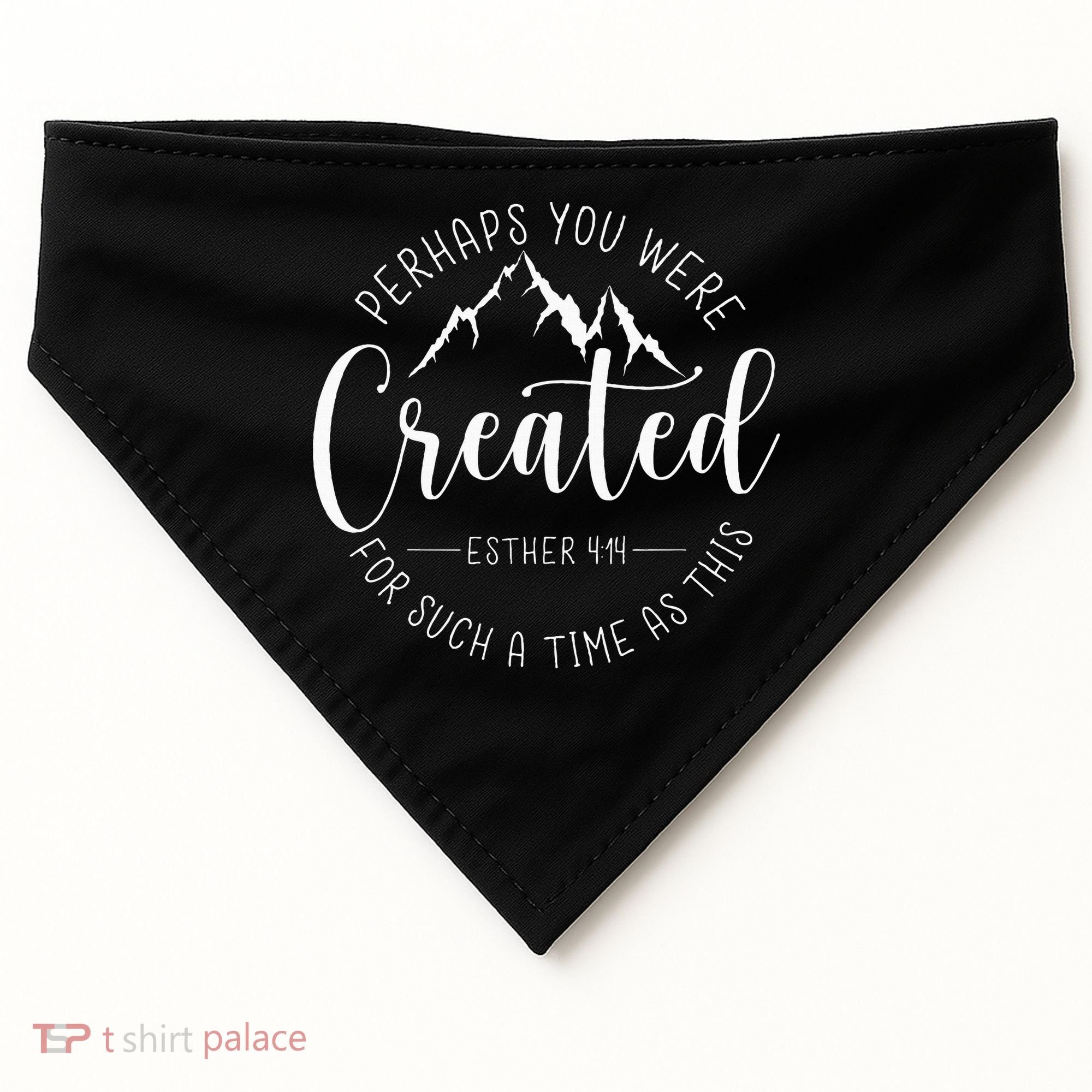 Perhaps You Were Created For Such A Time As This Religious USA-Made Doggie Bandana