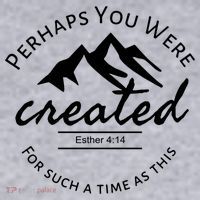 Perhaps You Were Created For Such A Time As This Esther 4 14 Great Gift Women's Racerback Cropped Tank thumb 2