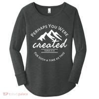 Perhaps You Were Created For Such A Time As This Esther 4 14 Great Gift Women's Perfect Tri Tunic Long Sleeve Shirt thumb 0