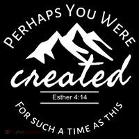 Perhaps You Were Created For Such A Time As This Esther 4 14 Great Gift Flat Bill Trucker Hat thumb 2