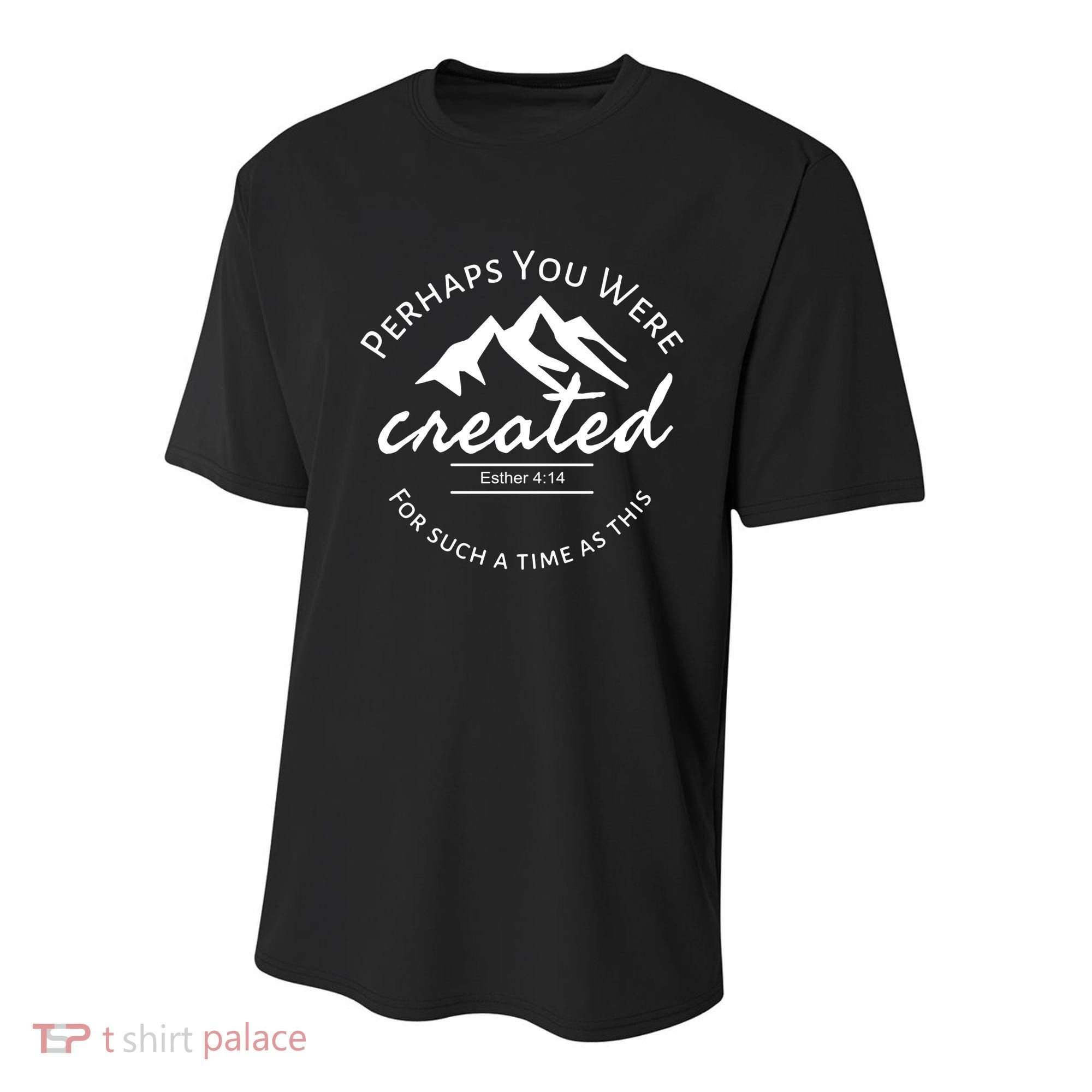 Perhaps You Were Created For Such A Time As This Esther 4 14 Great Gift Youth Performance Sprint T-Shirt