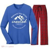 Perhaps You Were Created For Such A Time As This Esther 4 14 Great Gift Women's Long Sleeve Flannel Pajama Set  thumb 0