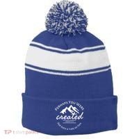 Perhaps You Were Created For Such A Time As This Esther 4 14 Great Gift Stripe Pom Pom Beanie thumb 0