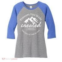 Perhaps You Were Created For Such A Time As This Esther 4 14 Great Gift Women's Tri-Blend 3/4-Sleeve Raglan Shirt thumb 0