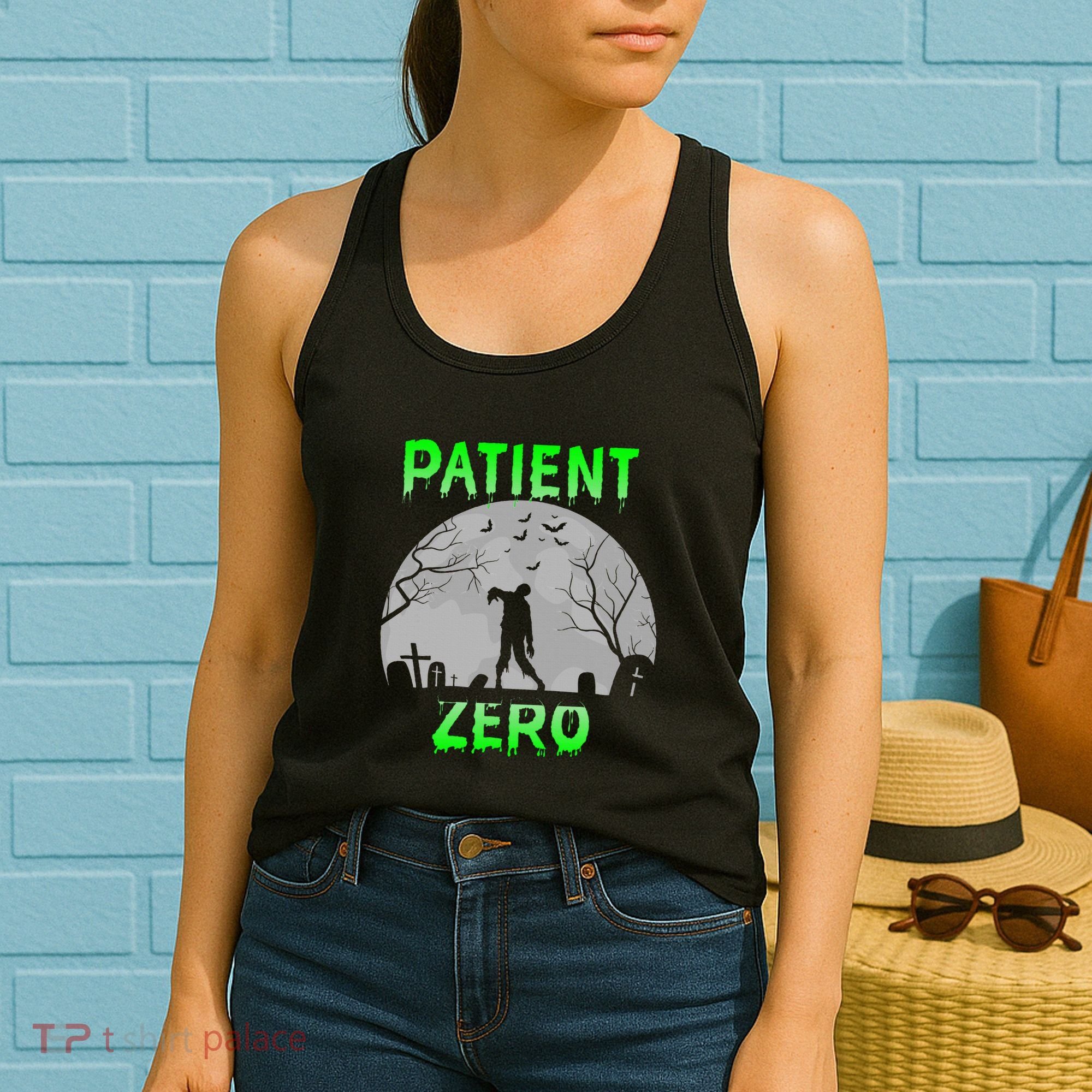 Patient Zero Funny Halloween Zombie Apocalypse Costume Women's Tank Top