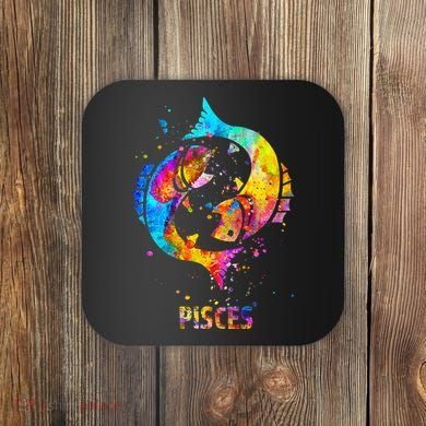 Pisces Zodiac Sign Coaster