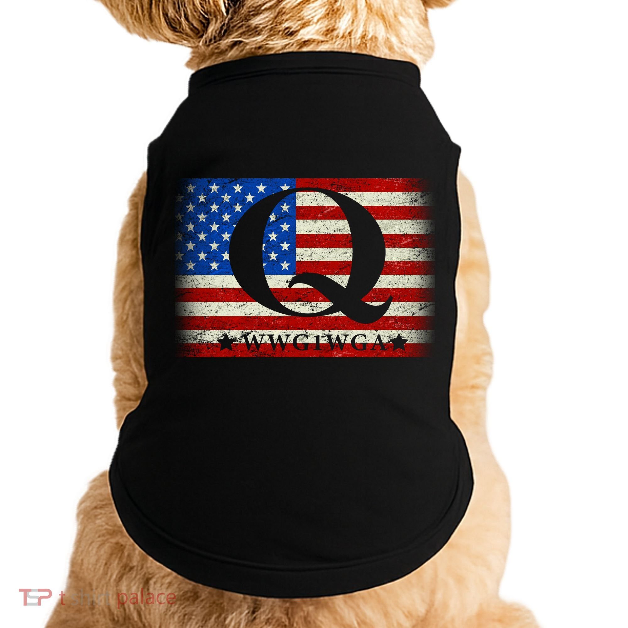 Q-anon  WWG1WGA Where We Go One We Go All Doggie Tank