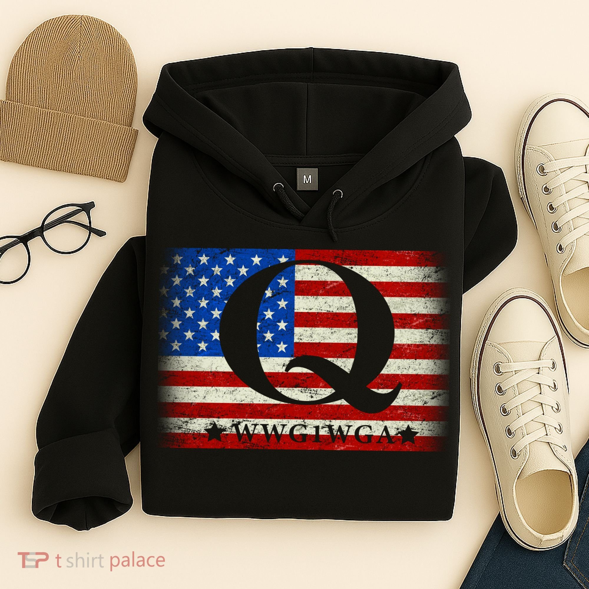 Q-anon  WWG1WGA Where We Go One We Go All Hoodie