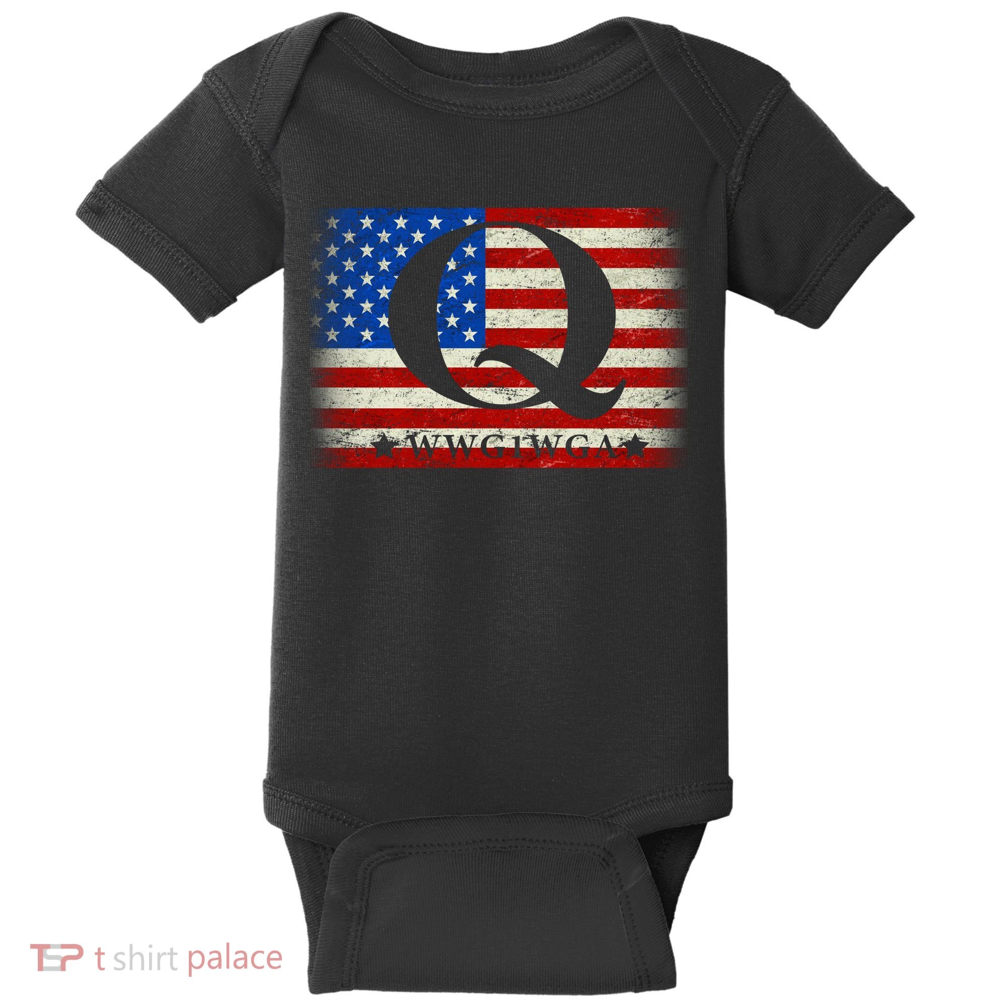 Q-anon  WWG1WGA Where We Go One We Go All Baby Bodysuit