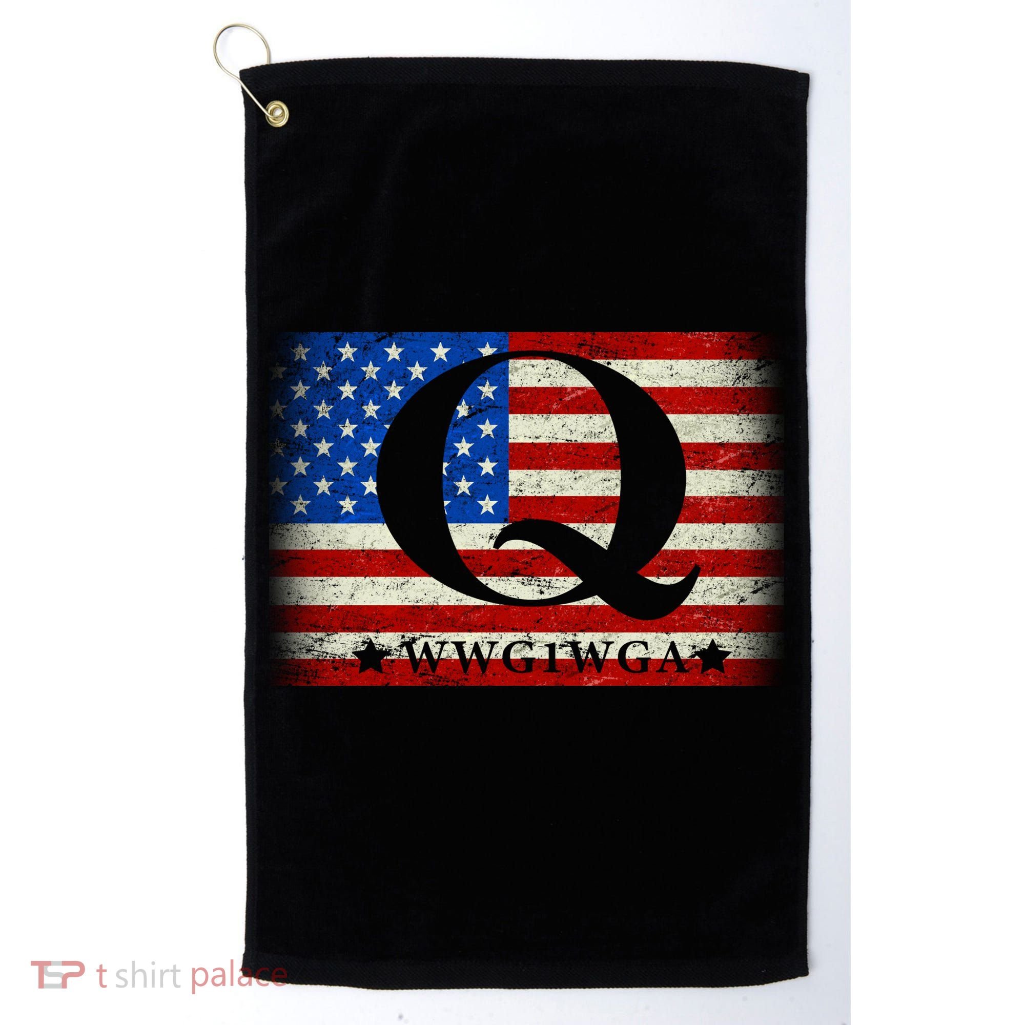 Q-anon  WWG1WGA Where We Go One We Go All Golf Towel
