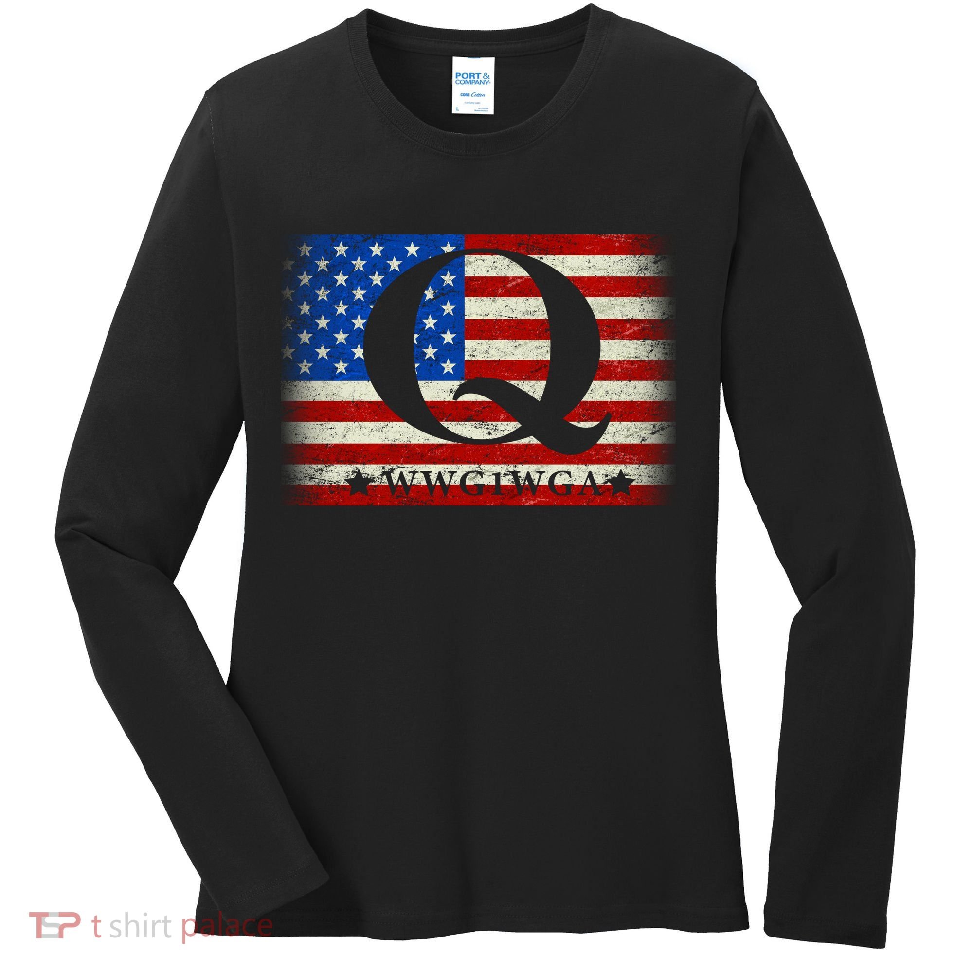 Q-anon  WWG1WGA Where We Go One We Go All Women's Long Sleeve Shirt