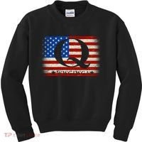 Q-anon  WWG1WGA Where We Go One We Go All Kids Sweatshirt thumb 0