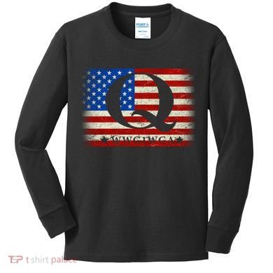 Q-anon  WWG1WGA Where We Go One We Go All Kids Long Sleeve Shirt