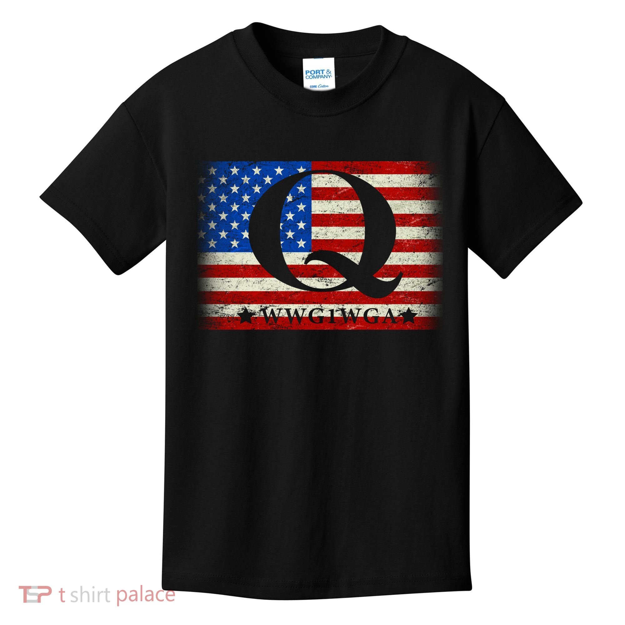 Q-anon  WWG1WGA Where We Go One We Go All Kids T-Shirt