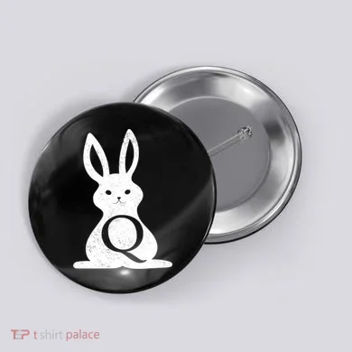 Q Anon Bunny Qanon Button