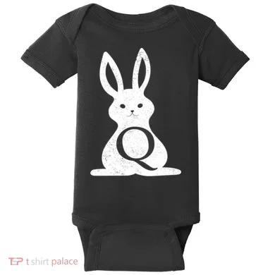 Q Anon Bunny Qanon Baby Bodysuit