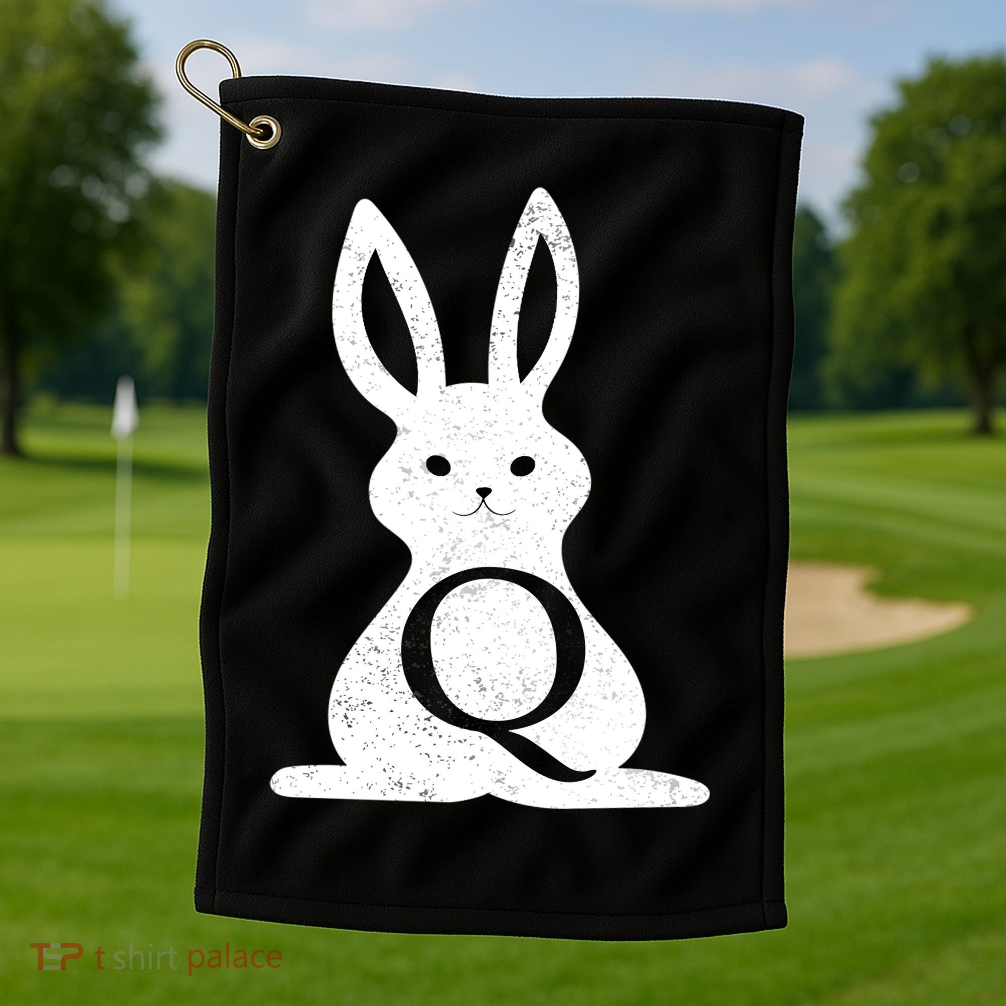 Q Anon Bunny Qanon Golf Towel