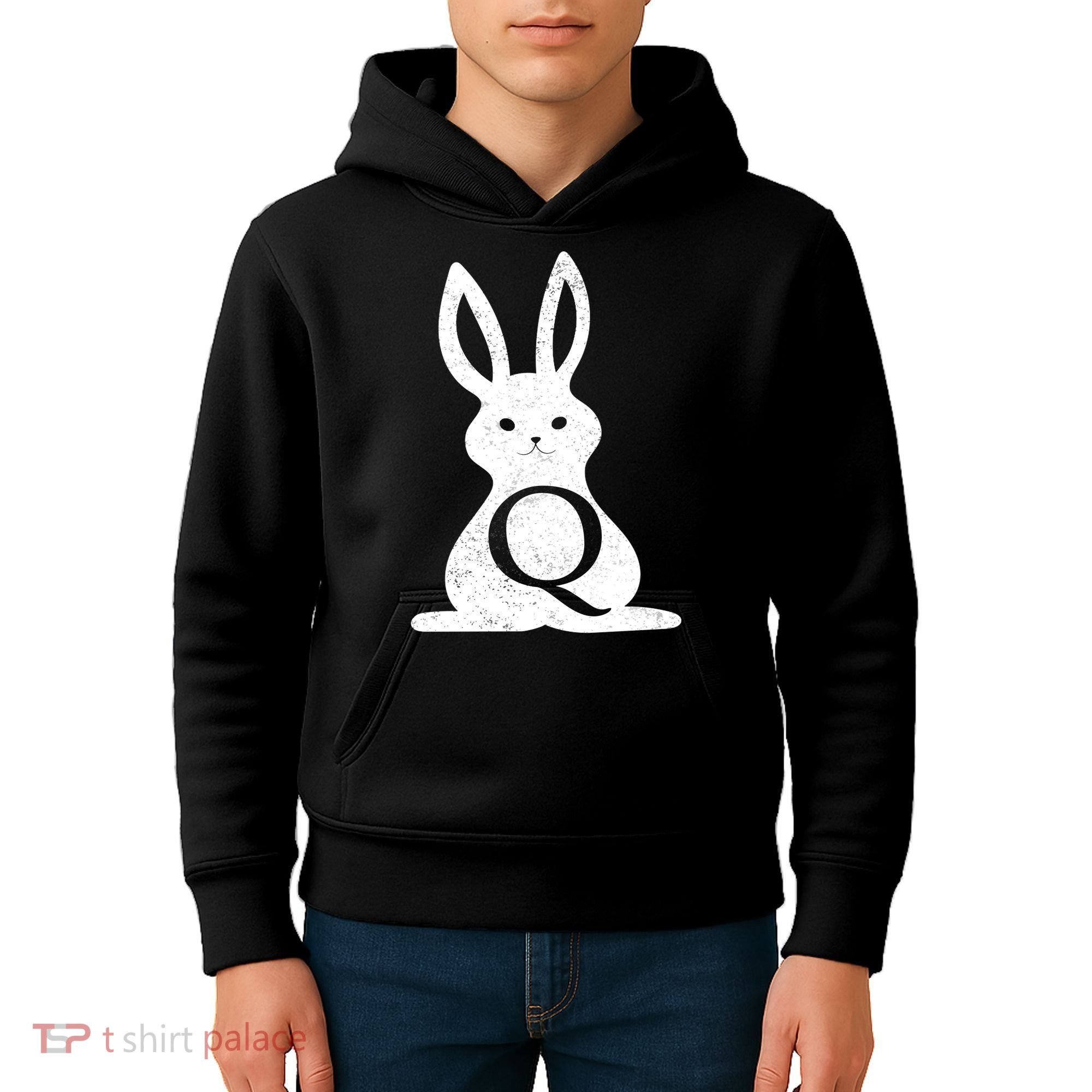 Q Anon Bunny Qanon Kids Hoodie