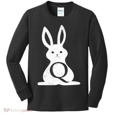 Q Anon Bunny Qanon Kids Long Sleeve Shirt
