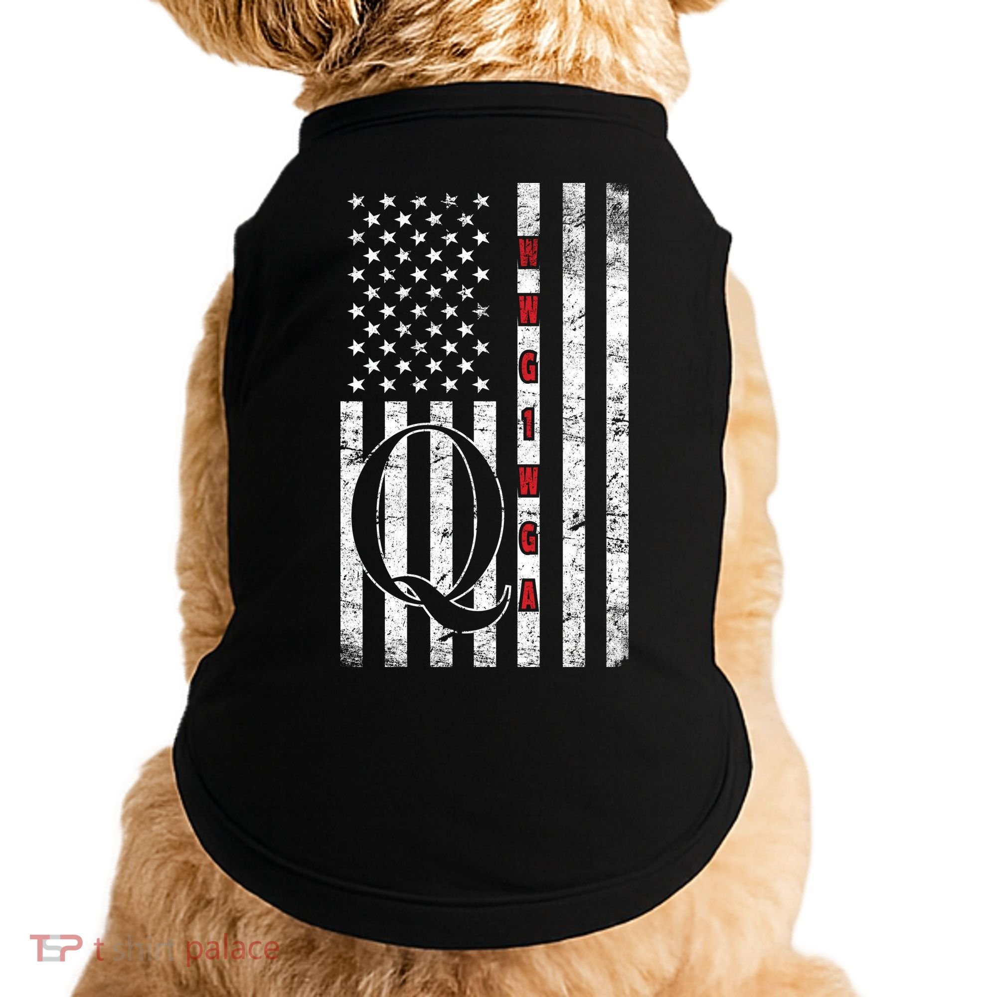 Q-anon Flag Where We Go One We Go All WWG1WGA Doggie Tank