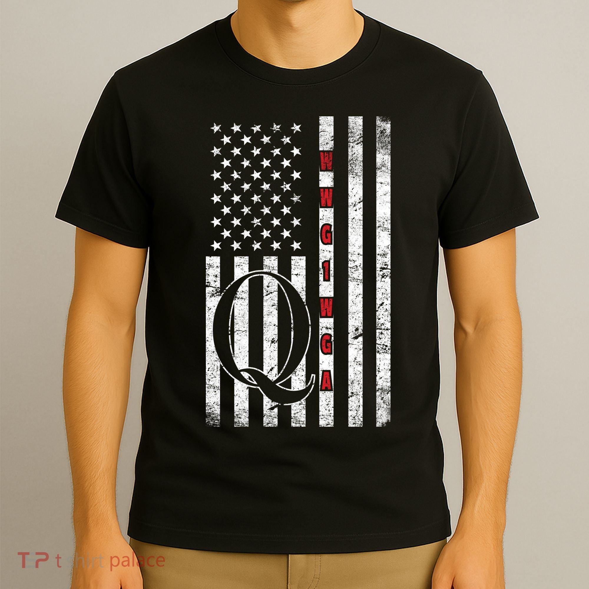 Q-anon Flag Where We Go One We Go All WWG1WGA T-Shirt
