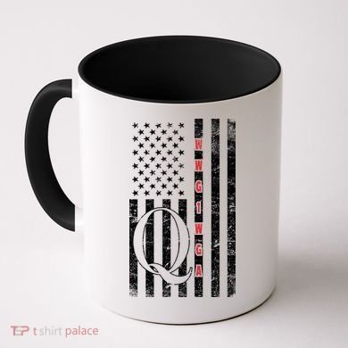 Q-anon Flag Where We Go One We Go All WWG1WGA Coffee Mug