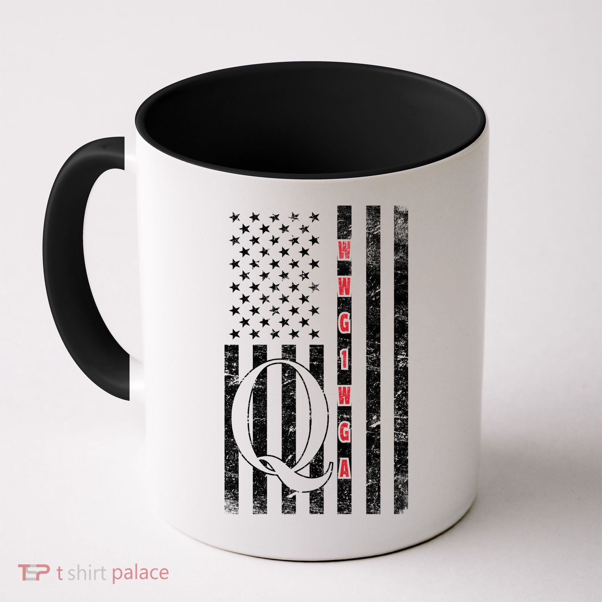Q-anon Flag Where We Go One We Go All WWG1WGA Coffee Mug