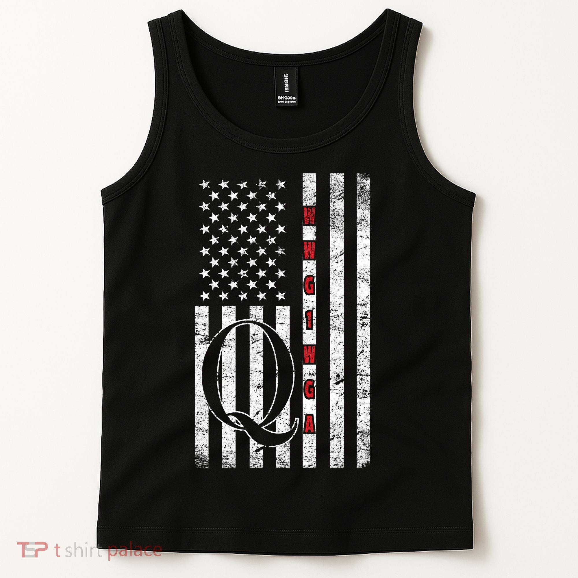Q-anon Flag Where We Go One We Go All WWG1WGA Tank Top