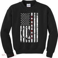 Q-anon Flag Where We Go One We Go All WWG1WGA Kids Sweatshirt thumb 0