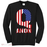 Q Anon Patriotic USA Flag Sweatshirt thumb 0