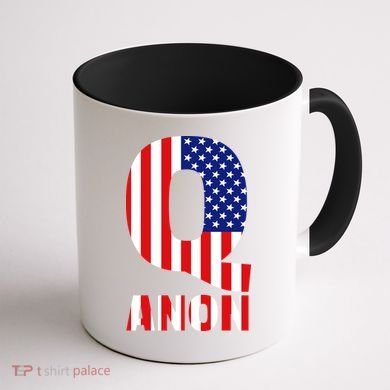 Q Anon Patriotic USA Flag Coffee Mug back
