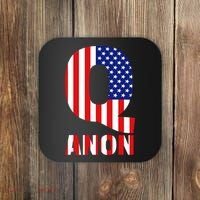 Q Anon Patriotic USA Flag Coaster thumb 0