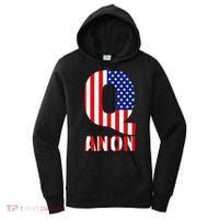 Q Anon Patriotic USA Flag Women's Hoodie thumb 0