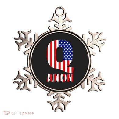 Q Anon Patriotic USA Flag Ornament