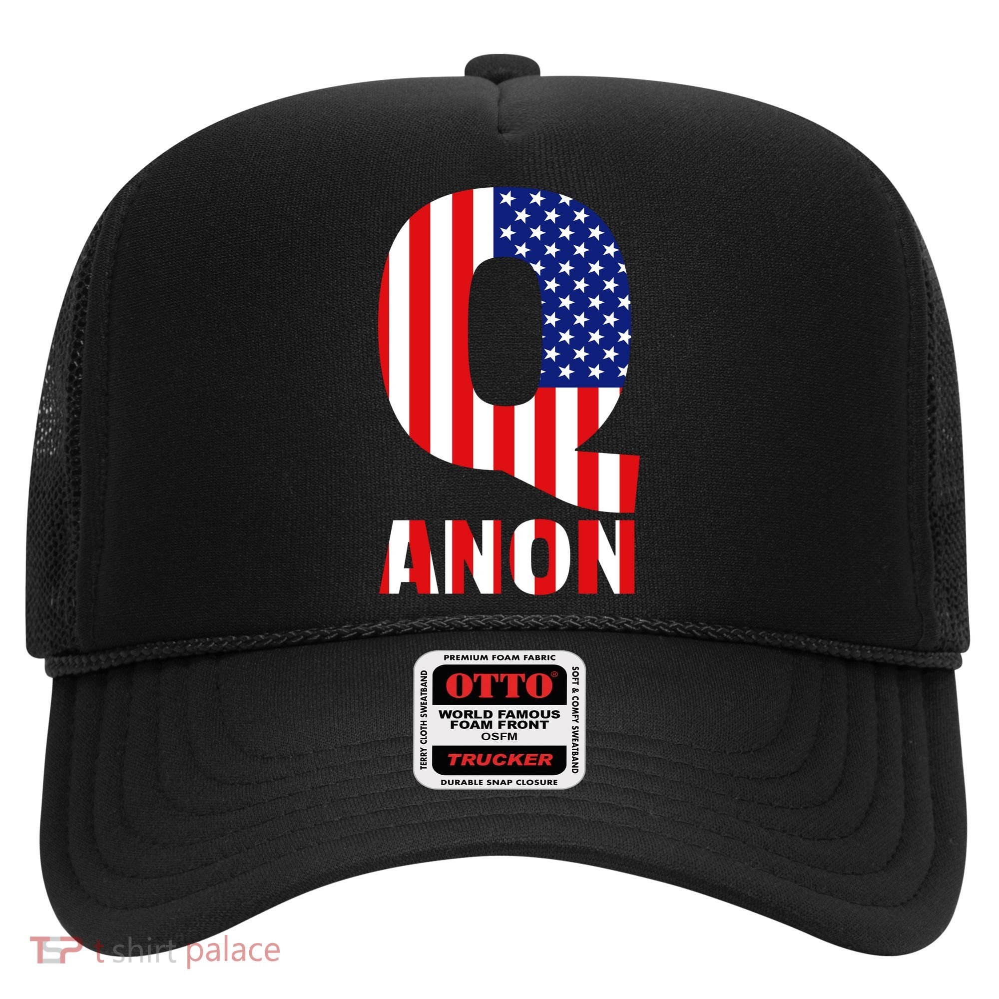 Q Anon Patriotic USA Flag Hat