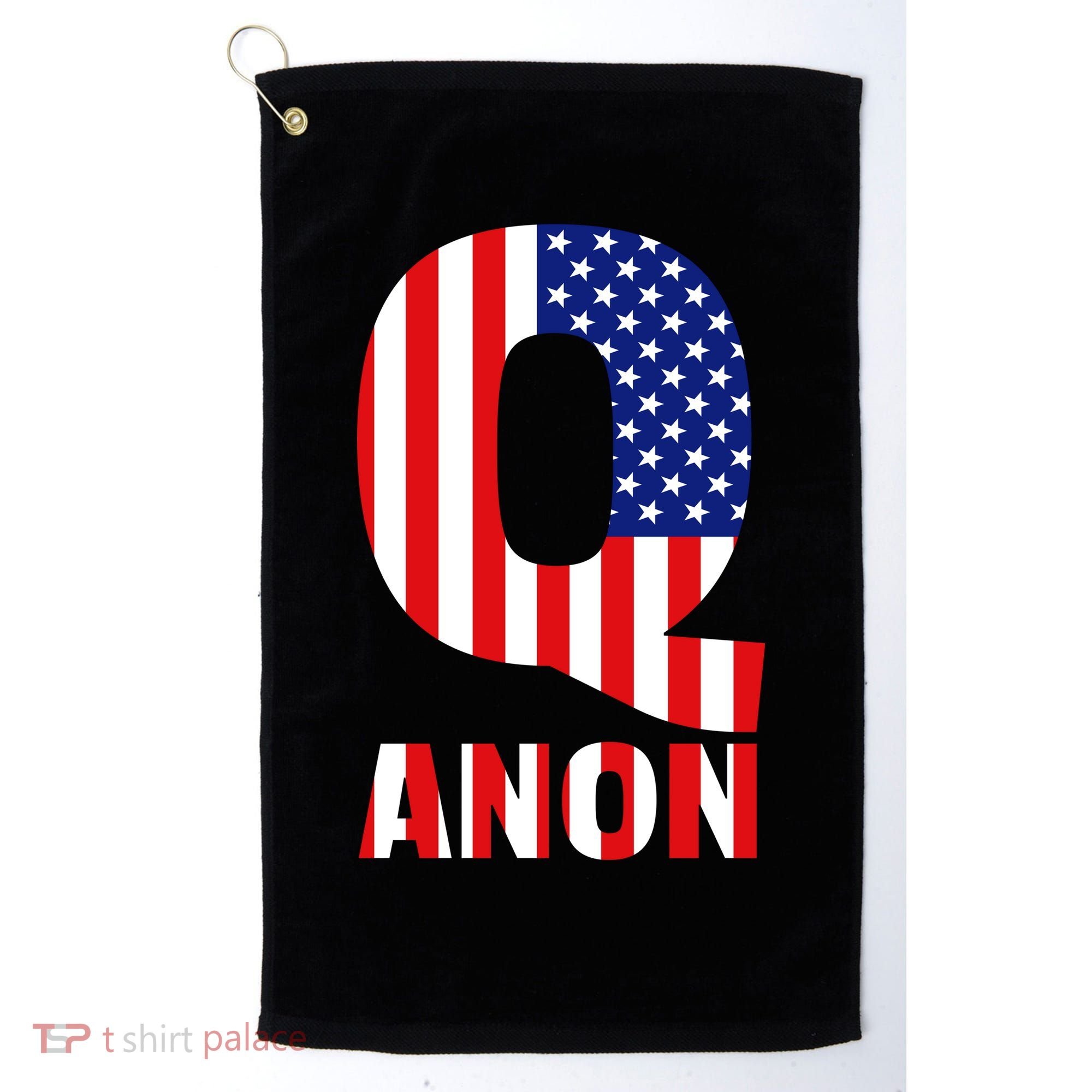 Q Anon Patriotic USA Flag Golf Towel