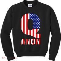 Q Anon Patriotic USA Flag Kids Sweatshirt thumb 0
