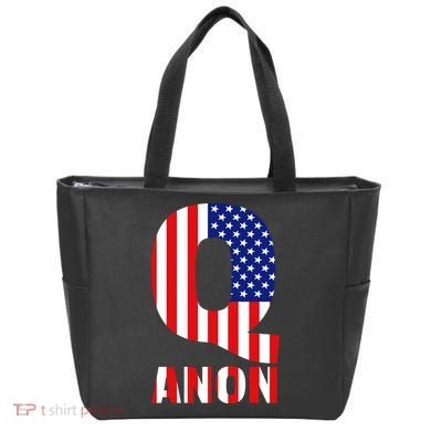 Q Anon Patriotic USA Flag Tote Bag