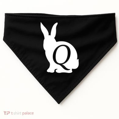 Q-anon Rabbit Logo USA-Made Doggie Bandana