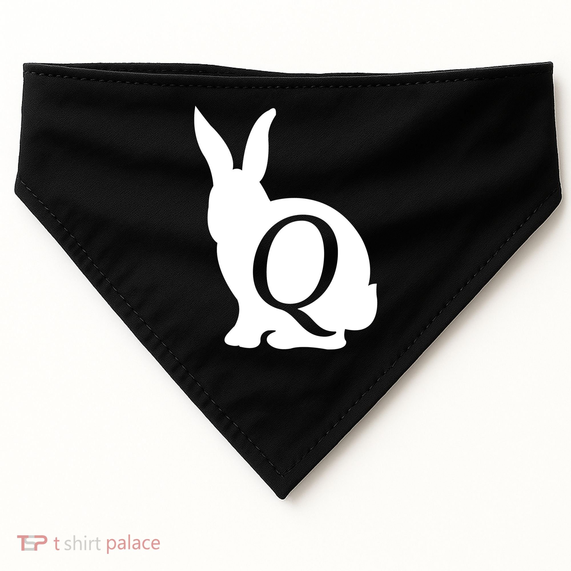 Q-anon Rabbit Logo USA-Made Doggie Bandana