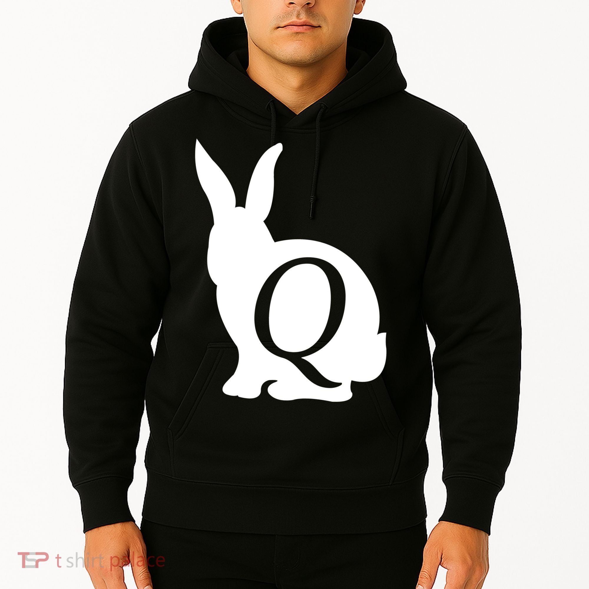 Q-anon Rabbit Logo Hoodie